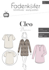 Papierschnittmuster Bluse Cleo Damen Fadenkäfer